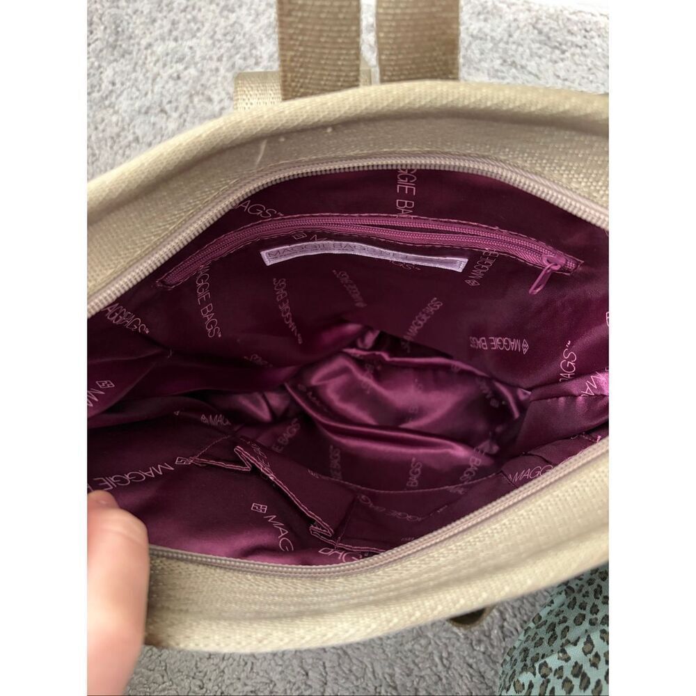 Maggie Bags Recycled Seatbelt Backpack Tan/Beige - Picture 6 of 12